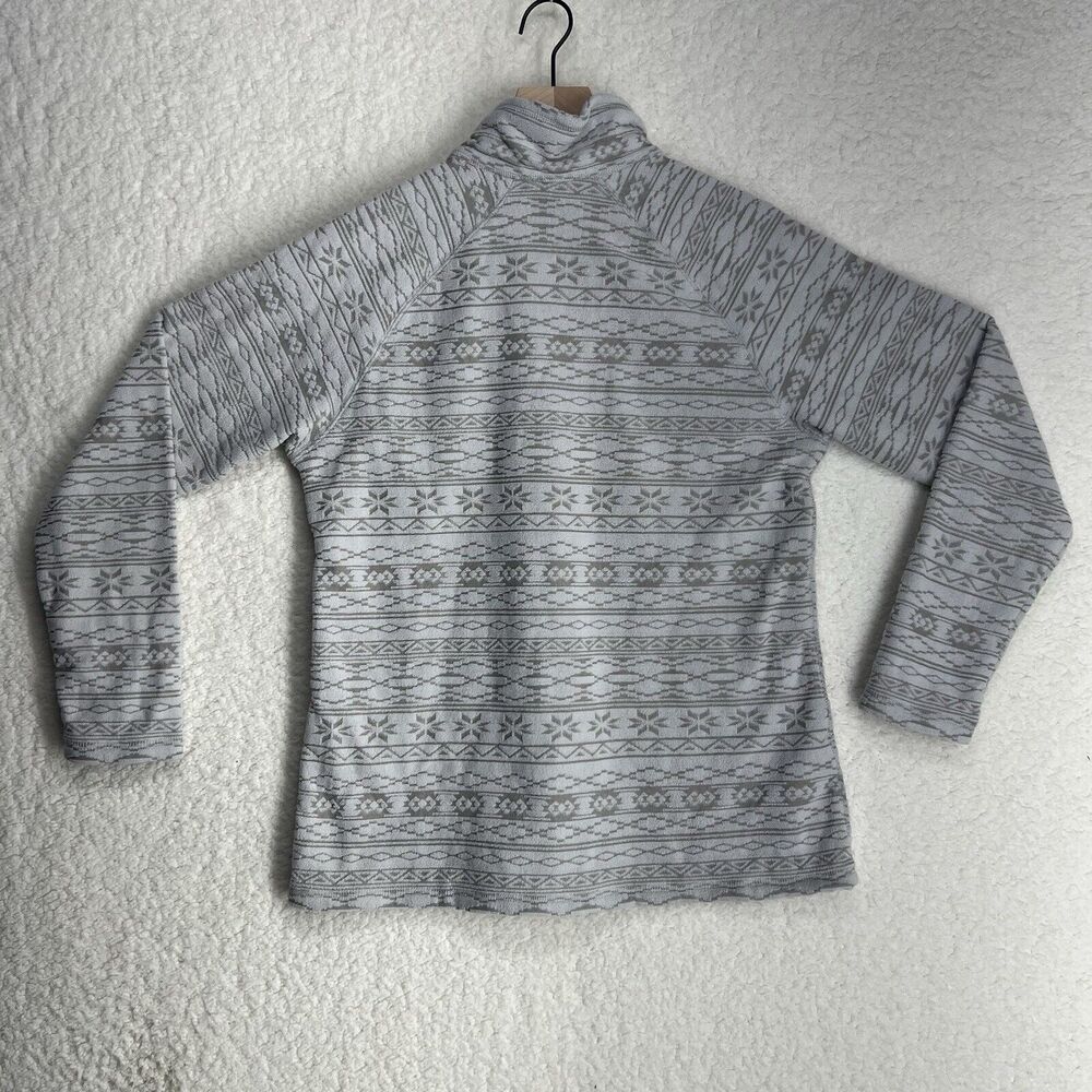 EDDIE BAUER Womens Aztec Southwest Pattern Quarter Zip Fleece Pullover Size L - Picture 5 of 9
